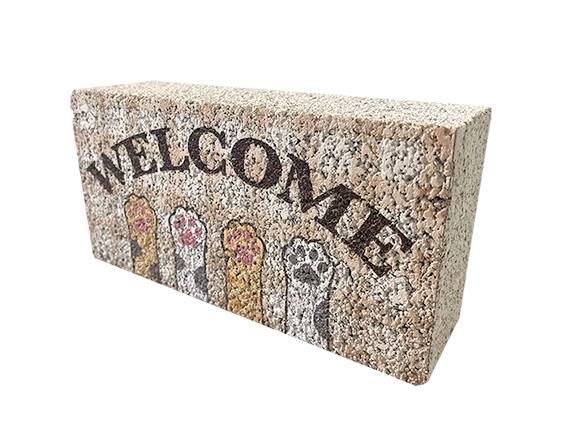 ウェルカムブロック レンガブロック「ペットのWelcomeブロック」